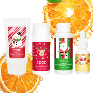 GUOCUI BIO TECH Acne Repair Anti-oxidant Anti-wrinkles Face Cleanser/Toner/Serum/Cream Christmas Skincare Set with Vitamin C