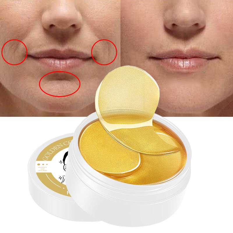 Hot Selling Remove Dark Circle Golden Gel Pads Private Label 24K Gold Organic Moisturizing Collagen Hydrogel Eye Mask Eye Patch