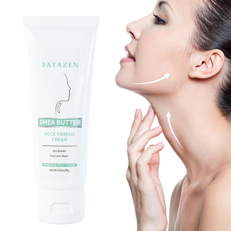 Private Label Neck Firming Cream Anti Aging Moisturizer Shea Butter Vitamin E Double Chin Reducer Hydrating Facial Neck Cream