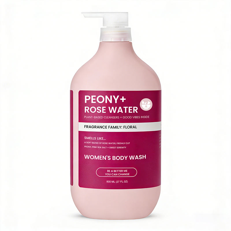 FATAZEN Hydrating Balancing Refreshing Organic Vegan Brightening Firming Rejuvenating Smooth Peony Rose Water Women Body Wash