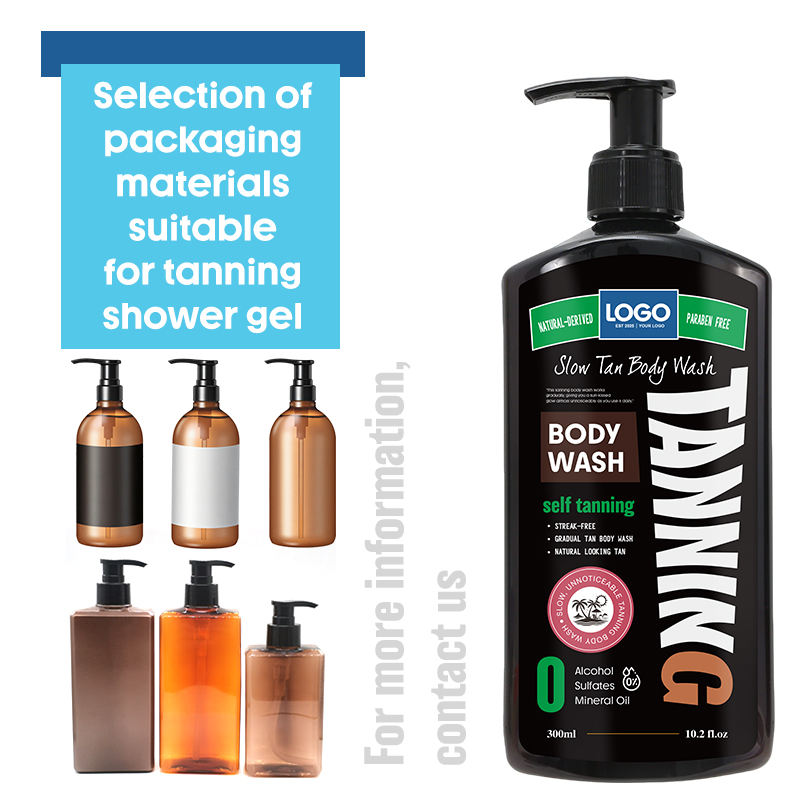 GUOCUI BIO TECH Wholesale Vegan Pure Natural Coconut Oil Non Sticky Tanning Sun Kissed Glow Self Tanning Shower Gel Body Wash