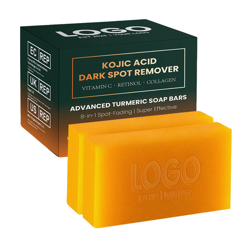 GUOCUI BIO TECH Nourishing Glowing Kojic Acid Soap Vitamin C Turmeric Hyaluronic Acid Vitamin E Shea Butter Face Body Soap