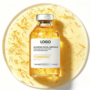 Skin Repairing Anti Oxidation Moisturizing Uneven Skin Tone Radiant Complexion Turmeric Root Kojic Acid Facial OEM Ampoule Serum