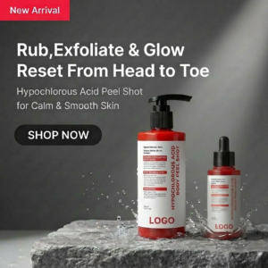 FATAZEN Exfoliating Body Clarifying Rub Soft Smooth Radiant Glow Skin Reset Hypochlorous Acid Rice Extract Body Peel Shot Set