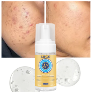 GUOCUI BIO TECH Anti Acne Treatment 4% Benzoyl Peroxide Cleanser Foaming Face Wash Custom Logo Deep Cleansing Foam Mousse