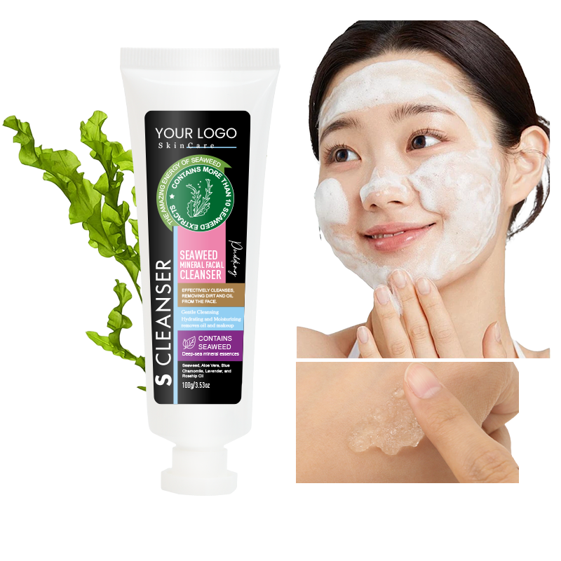 GUOCUI BIO TECH Skin Care Seaweed Face Wash Extract Deep Cleaning Nourishing Beauty Whitening Facial Cleanser for Acne Wash