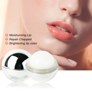 Best Selling Organic Vegan Repairing Silver Lip Balm Round Ball OEM ODM Mango Rose Vanilla Chapstick Moisturizing Lip Balm Ball