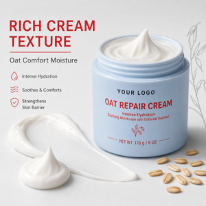 Eczema Treatment Redness Fading Lipid Replenishing Low MOQ Factory Bespoke Texture Packaging Development GMPC Oat Repair Cream