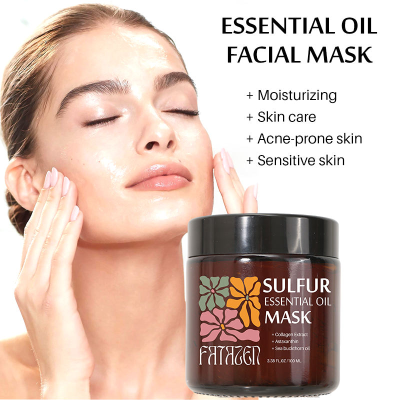 GUOCUI BIO TECH Wash Off Powder Mask Anti-Aging Pore Purifying Tightening Acne Repair Sulfur Essential Oi Facial Mask for Acne