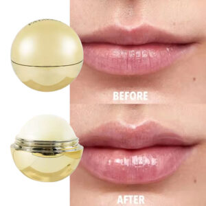 OEM Organic Vegan Chapstick Moisturizing Lip Cream Golden Silver Hydrating Lip Balm Round Ball Natural Plumping Glossy Lip Balm
