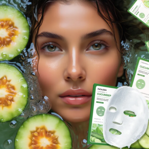 Wholesale Price Wrinkle Removal Hydrating Facial Mask Private Label Cucumber Face Lifting Custom Facial Masks Beauty Sheet