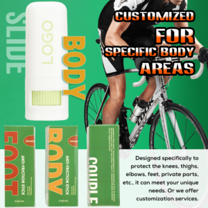 Private Label Custom Logo Natural Anti-chafing Stick Wholesale Rubbing Eliminate Skin Pain Body/Foot/Privates OEM Chafing Stick