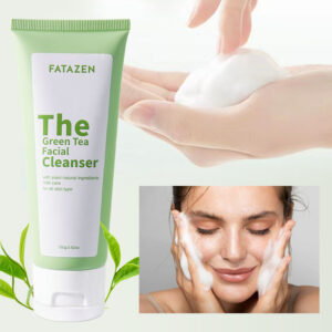 FATAZEN Private Label Anti Acne Treatment Green Tea Foaming Face Wash Beauty Skincare Deep Cleansing Gel Mousse Facial Cleanser