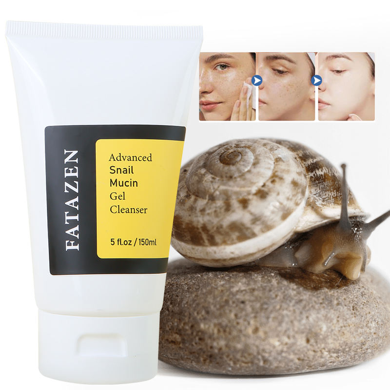 FATZEN Moisturizing Anti Acne Treatment Face Wash Gel Deep Cleansing Gel Smoothing Foaming Snail Facial Cleanser