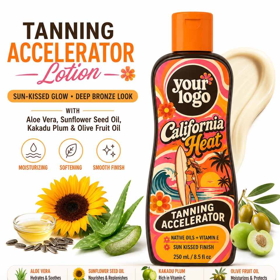 Rapid Melanin Boost Professional Tanning Solutions B2B Global Export Fast Sampling Quality California Heat Tanning Accelerator