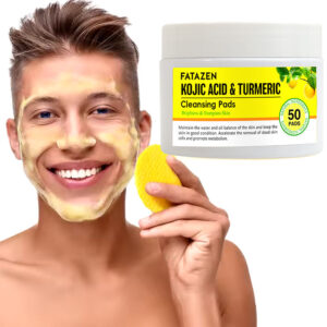 Facial Care Natural Skin Brightening Kojic Acid 50 Tablets Cotton Pads Acne Treatment Whitening Turmeric Cleansing Cotton