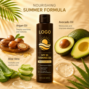Wholesale Bulk Supply OEM ODM GMPC ISO Certified Fast Tanning Moisturizing Sun Care Bronze Glow Waterproof SPF 30 Tanning Gel