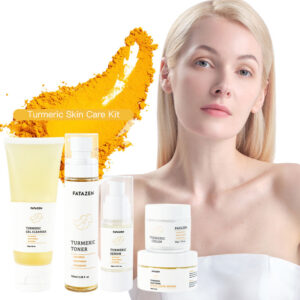 Private Label 100% Organic Natural Turmeric Facial Skin Care Set OEM Face Care Rejuvenating Lightening Skincare Set Turmeric