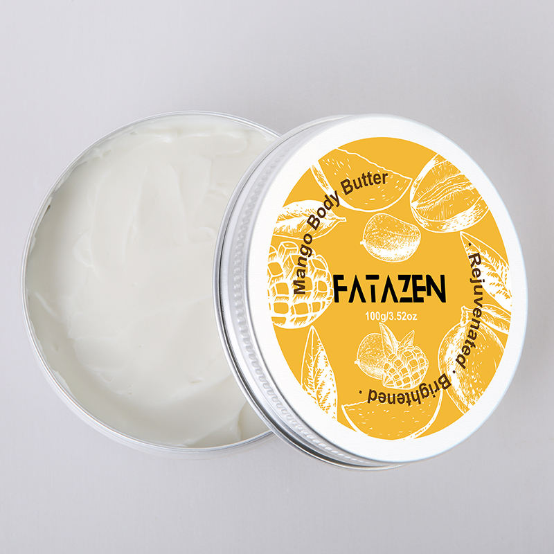 FATAZEN Logo Skincare Natural Fruit Moisturizing Mango Body Butter Cream Vitamin C Firming Brightening Whitening Body Butter
