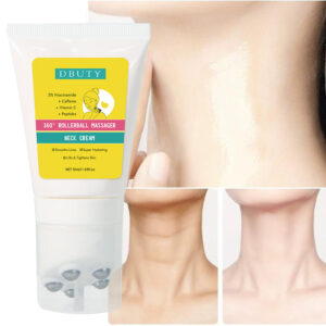 FATAZEN OEM Stock Polypeptide Neck Firming Cream Remove Double Chin Firming Lift Moisturizer with Roller Massager Neck Cream