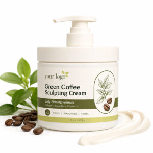 OEM Intensive Collagen Plumping Elasticity Stimulating Tummy Thigh Glute Toning Botanical Caffeine Green Coffee Sculpting Lotion