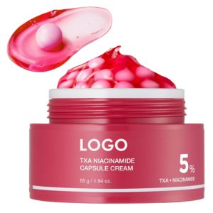GUOCUI BIO TECH Pink Collagen Face Cream Uneven Skin Tone Long-lasting Hydration Anti-aging 5% TXA+Niacinamide Capsule Cream