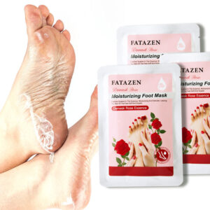 Private Label Body Care Exfoliating Foot Mask Rose Collagen Foot Mask Socks Hydrating Moisturizing Feet Peeling Foot Mask