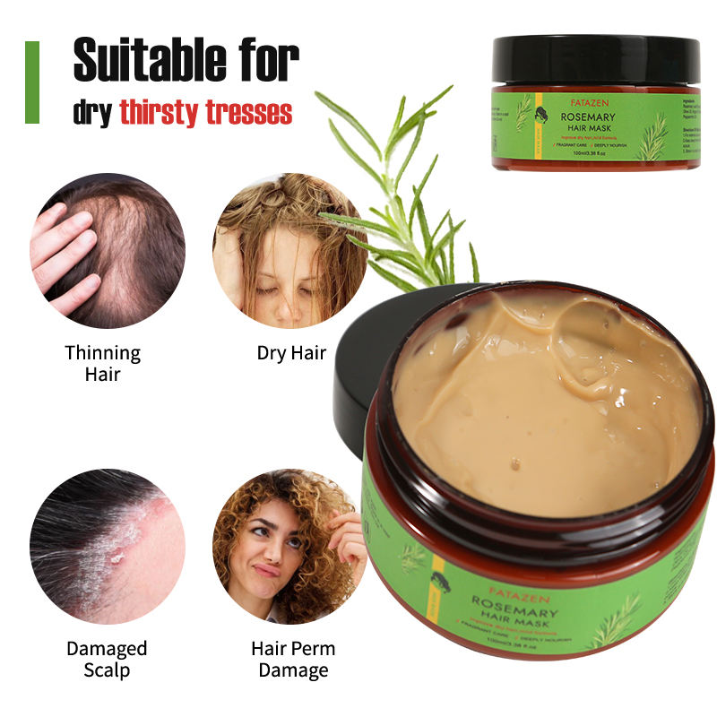FATAZEN Hot Selling Moisturizing Smoothing Hair Repair Rosemary Mint Strengthening Hair Treatment Masque Mask for All Hair Types