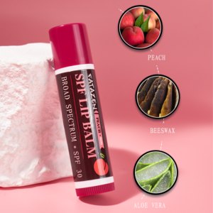 FATAZEN Lip Products Natural and Organic Peach Lip Sunscreen Products Moisturizing Peach Sunscreen Lip Balm Stick