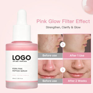 GUOCUI BIO TECH Custom Logo Skin Serum Pink Peptide Uneven Skin Tone Glow Anti Aging Pores Shrinking Pdrn Salmon Dna Serum