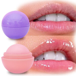 Custom Vegan Organic Moisturizing Lip Balm Ball Private Label Lip Glow Balm Exfoliating Chapstick Round Ball Lip Balm